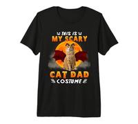 This Is My Scary Cat Dad Costume Halloween Tabby Cat Maglietta Premium