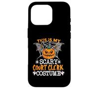 This Is My Scary Court Clerk Funny Costume Halloween Party Custodia per iPhone 16 Pro