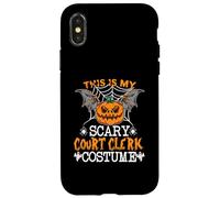 This Is My Scary Court Clerk Funny Costume Halloween Party Custodia per iPhone X/XS
