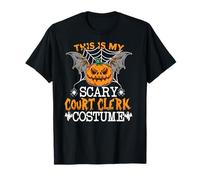 This Is My Scary Court Clerk Funny Costume Halloween Party Maglietta