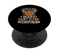 This Is My Scary Court Clerk Funny Costume Halloween Party PopSockets PopGrip Adesivo