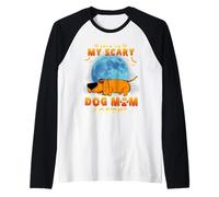 This Is My Scary Dog Mom Costume Funny Puppy Halloween Maglia con Maniche Raglan