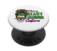 This Is My Scary Grandmom Costume Skull Leopard Halloween PopSockets PopGrip Adesivo
