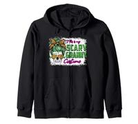 This Is My Scary Granny Costume Skull Leopard Halloween Felpa con Cappuccio