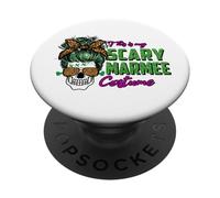 This Is My Scary Marmee Costume Skull Leopard Halloween PopSockets PopGrip Adesivo