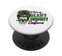 This Is My Scary Mommy Costume Skull Leopard Funny Halloween PopSockets PopGrip Adesivo