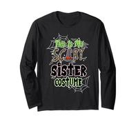This Is My Scary Sister Costume Family Matching Halloween Maglia a Manica