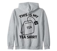 This Is My Tea Shirt Clever Pun for Tea Bevitore Felpa con Cappuccio