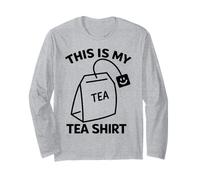 This Is My Tea Shirt Clever Pun for Tea Bevitore Maglia a Manica