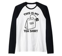 This Is My Tea Shirt Clever Pun for Tea Bevitore Maglia con Maniche Raglan