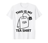 This Is My Tea Shirt Clever Pun for Tea Bevitore Maglietta