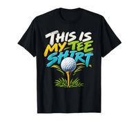 This Is My Tee Pun, Pallina da Golf con Fossette, Erba Verde Maglietta