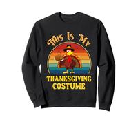 This is My Thanksgiving Costume Retro Turchia Camicia Donna Uomo Felpa