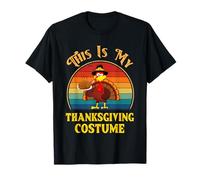 This is My Thanksgiving Costume Retro Turchia Camicia Donna Uomo Maglietta
