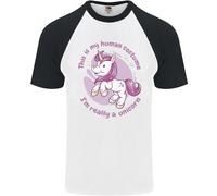 This Is My Unicorn Costume Vestito DA UOMO S/S Baseball T-Shirt