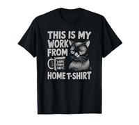 This Is My Work From Home Telecommuter Funny Cat Coffee love Maglietta
