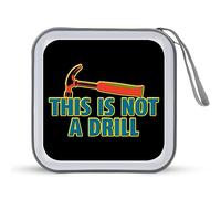 This is not a drill divertente porta CD 40 capacità DVD custodia protettiva per disco organizzatore borsa per auto casa viaggio