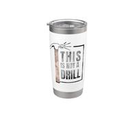 This Is Not A Drill Funny Hammer Construction Citazione Bicchiere termico in acciaio inox doppia parete