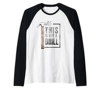 This Is Not A Drill Funny Hammer Construction Citazione Maglia con Maniche Raglan
