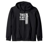 This Is Not A Drill Funny Pipe Wrench White Retro Vintage Felpa con Cappuccio