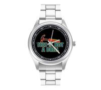 This is Not A Drill Orologio da polso al quarzo alla moda in acciaio inossidabile con numeri arabi per uomo donna, Stile:, regular, MHXYZHW