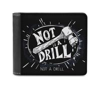 This is Not A Drill - Portafoglio sottile con tasca frontale e porta carte di credito, per donne e uomini, Stile:, Taglia unica, Per tutte le stagioni