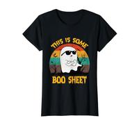 This Is Some Boo Sheet Funny Ghost Occhiali da Sole Halloween Bambini Maglietta con Stampa Grafica Economica, Donna, Nero, XL