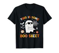 This Is Some Boo Sheet Halloween Ghost Groovy Uomini Donne Bambini Maglietta