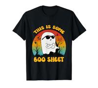 This Is Some Boo Sheet Halloween Ghost Groovy Uomini Donne Bambini Maglietta con Stampa Grafica Economica, Uomo, Nero, L