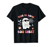 This Is Some Boo Sheet Halloween Ghost Groovy Uomini Donne Bambini Maglietta con Stampa Grafica Economica, Uomo, Nero, L