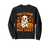 This Is Some Moo Foglio Mucca Fantasma Halloween Zucca Felpa