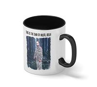 This is the skin of killer Bella Trending Bianco tazza di caffè con Nero Rim & Handle Mug