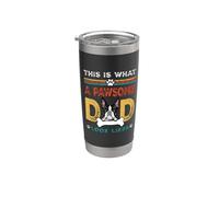 This Is What A Pawsome Dad Look Likes Boston Terrier Dog Dad Bicchiere termico in acciaio inox doppia parete