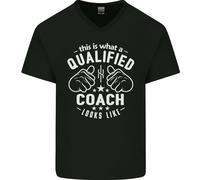 This Is What A Qualificato Coach Looks Like Uomo Scollo A V T-Shirt