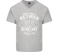 This Is What A Retired Segretaria Looks Like Uomo Scollo A V Cotone T-Shirt