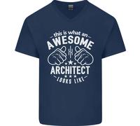 This Is What An Awesome Architetto Looks Like Uomo Scollo A V Cotone T-Shirt