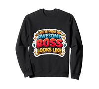 This is What an Awesome Boss Looks Like Funny Daying Citazione Felpa