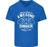 This Is What An Awesome Cantante Looks Like Uomo Scollo A V Cotone T-Shirt