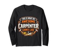 This is What An Awesome Carpenter Looks Like Divertente Citazione Divertente Maglia a Manica