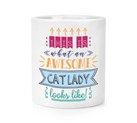 This Is What An Awesome Cat Lady Guarda Come Trucco Pennello Matita Pot Funny