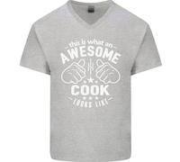 This Is What An Awesome Cook Looks Like Uomo Scollo A V T-Shirt