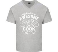 This Is What An Awesome Cook Looks Like Uomo Scollo A V T-Shirt
