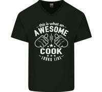 This Is What An Awesome Cook Looks Like Uomo Scollo A V T-Shirt