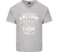 This Is What An Awesome Cook Looks Like Uomo Scollo A V T-Shirt