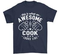 This Is What An Awesome Cook Looks Like Uomo T-Shirt 100% Cotone