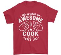 This Is What An Awesome Cook Looks Like Uomo T-Shirt 100% Cotone