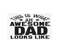 This Is What An Awesome Dad Looks Like Funny Dad Bandiera Durevole Bandiere Robuste Bandiera Da Giardino Per Prato Feste Balcone 90X150Cm