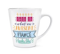 This Is What An Awesome Fidanzato His Guarda Come 341ml Latte Tazza - Funny