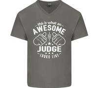 This Is What An Awesome Giudice Looks Like Uomo Scollo A V T-Shirt