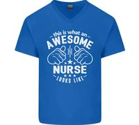 This Is What An Awesome Infermiera Looks Like Uomo Scollo A V Cotone T-Shirt